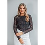 Fluresk Lawrence top | mocha brown/black