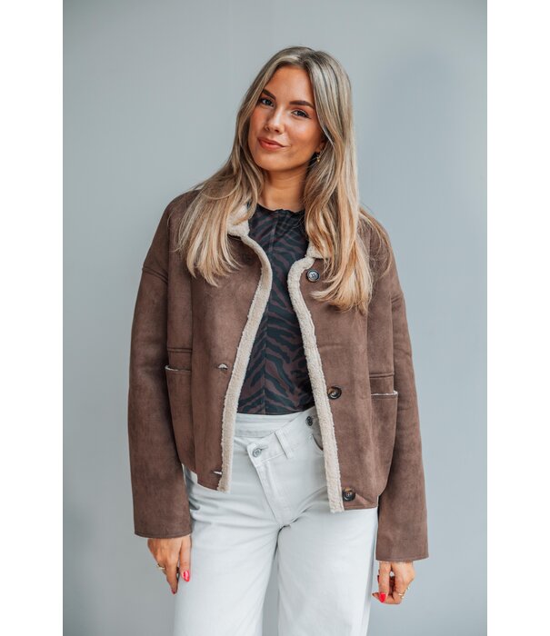 Fluresk Fluresk Taressa jacket | mocha brown/sand
