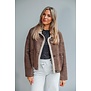 Fluresk Taressa jacket | mocha brown/sand