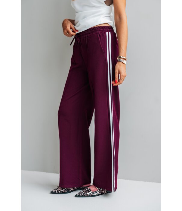 La Rebelle Pantalon bordeaux rood | Carly