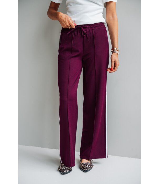 La Rebelle Pantalon bordeaux rood | Carly