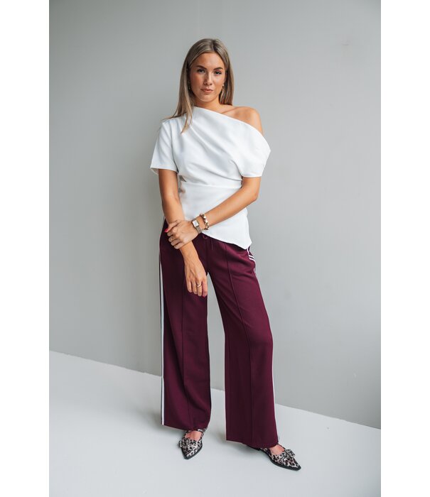 La Rebelle Pantalon bordeaux rood | Carly