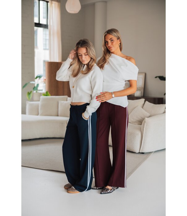 La Rebelle Pantalon bordeaux rood | Carly