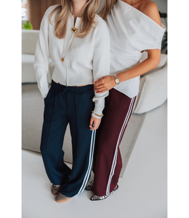 La Rebelle Pantalon bordeaux rood | Carly