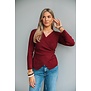 Top bordeaux rood | Stacy