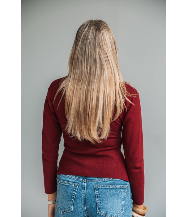 La Rebelle Top bordeaux rood | Stacy