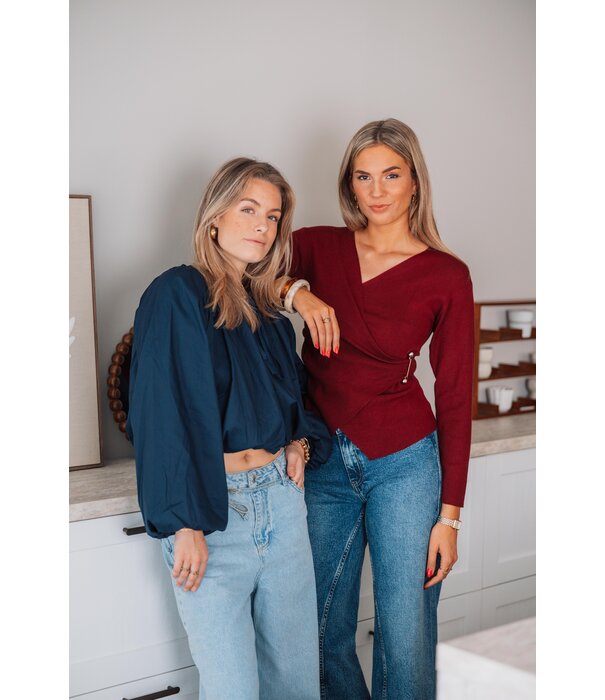 La Rebelle Top bordeaux rood | Stacy