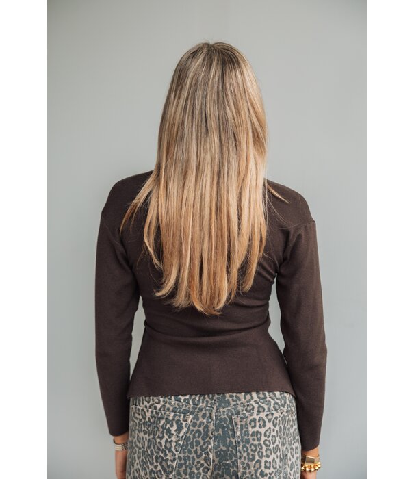 La Rebelle Top bruin | Stacy