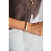 Armband bangle bold bamboo | goud
