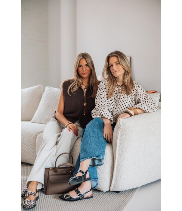 La Rebelle Blouse off white polkadot | Emily