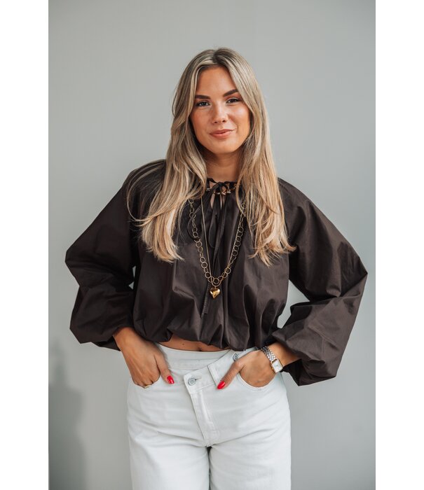 La Rebelle Blouse bruin | Emily