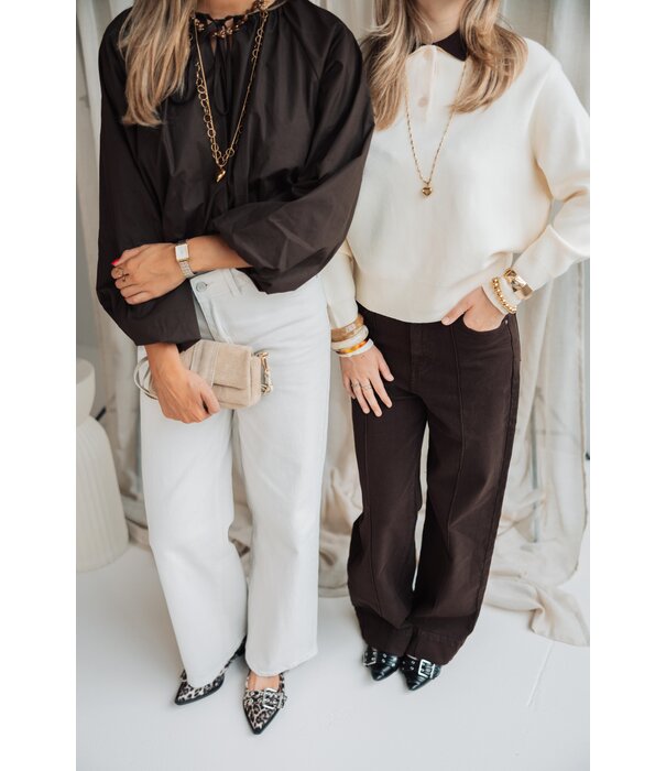 La Rebelle Blouse bruin | Emily