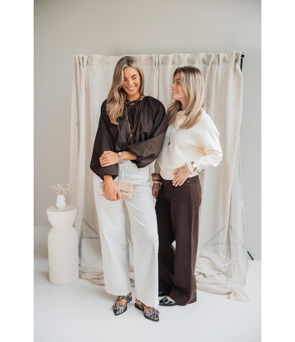 La Rebelle Blouse bruin | Emily