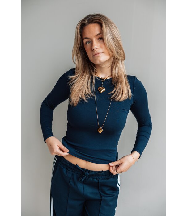 La Rebelle Top navy blauw | Melissa