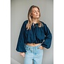 Blouse navy blauw | Emily
