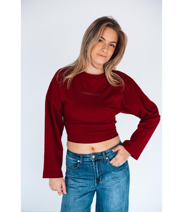La Rebelle Top LS bordeaux rood | Redefined