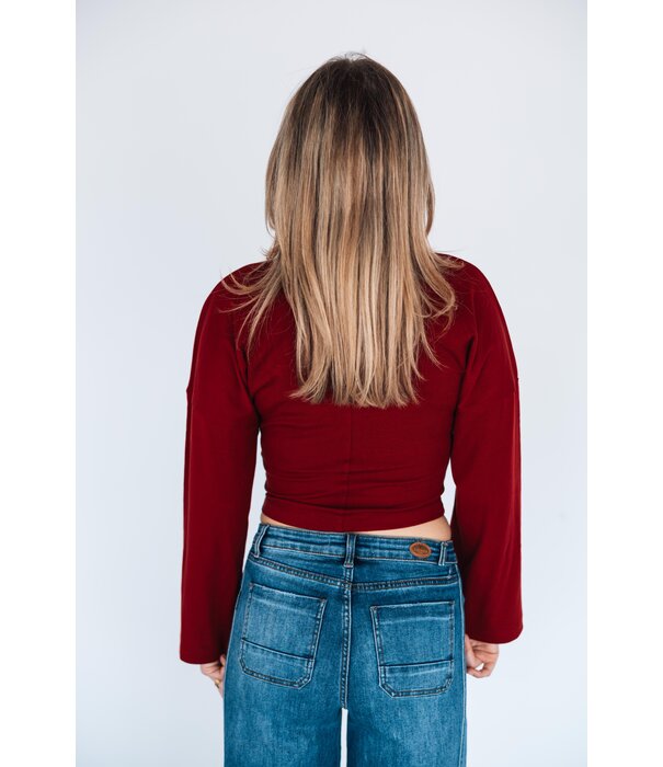 La Rebelle Top LS bordeaux rood | Redefined