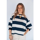 Top gestreept blauw/beige | Eline