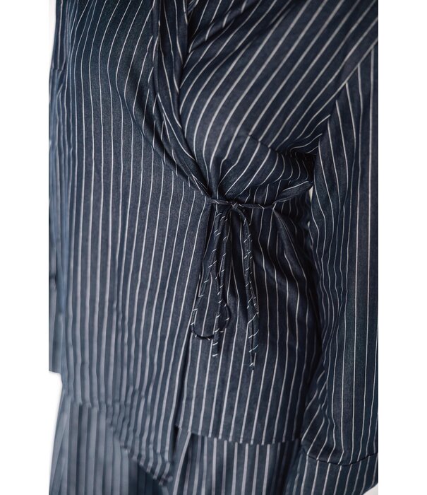 La Rebelle Blouse gestreept blauw | Yfke