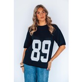 Jersey knit navy blauw | Redefined