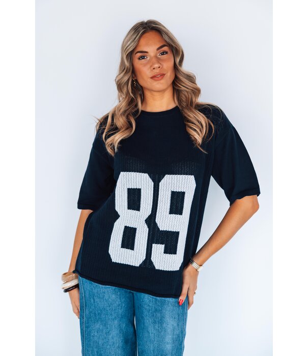 La Rebelle Jersey knit navy blauw | Redefined