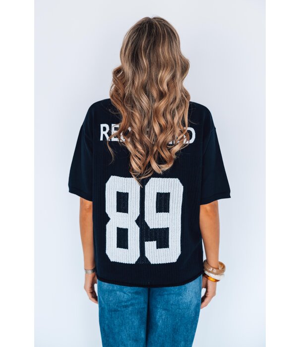 La Rebelle Jersey knit navy blauw | Redefined