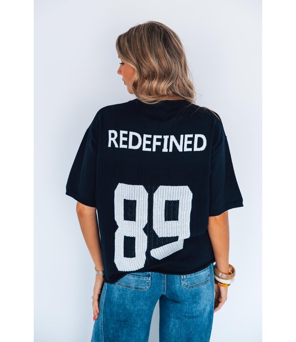 La Rebelle Jersey knit navy blauw | Redefined