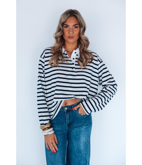 La Rebelle Top gestreept polo | Lies