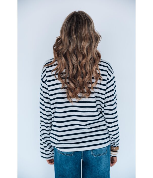 La Rebelle Top gestreept polo | Lies