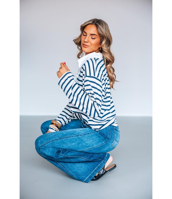 La Rebelle Top gestreept polo | Lies