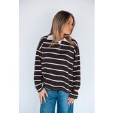 Top gestreept polo bruin | Maaike