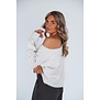Trui off shoulder off white | Marlie
