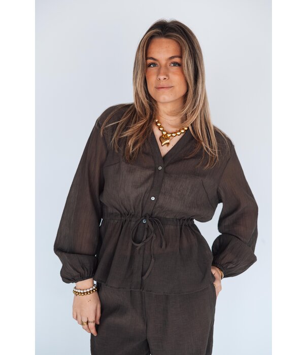 La Rebelle Blouse bruin | Stans