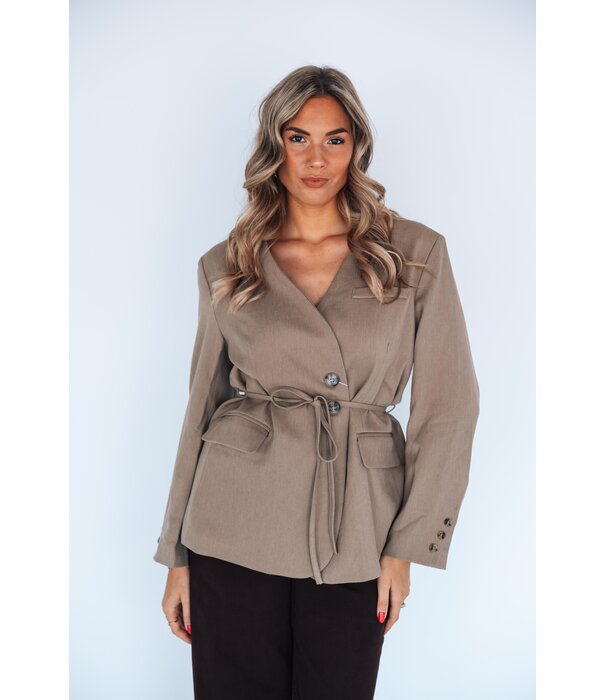 La Rebelle Blazer taupe | Amije