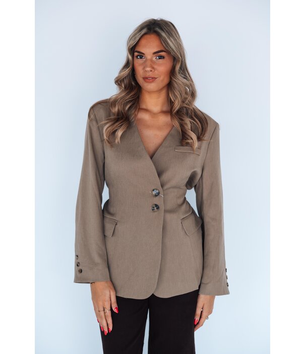 La Rebelle Blazer taupe | Amije