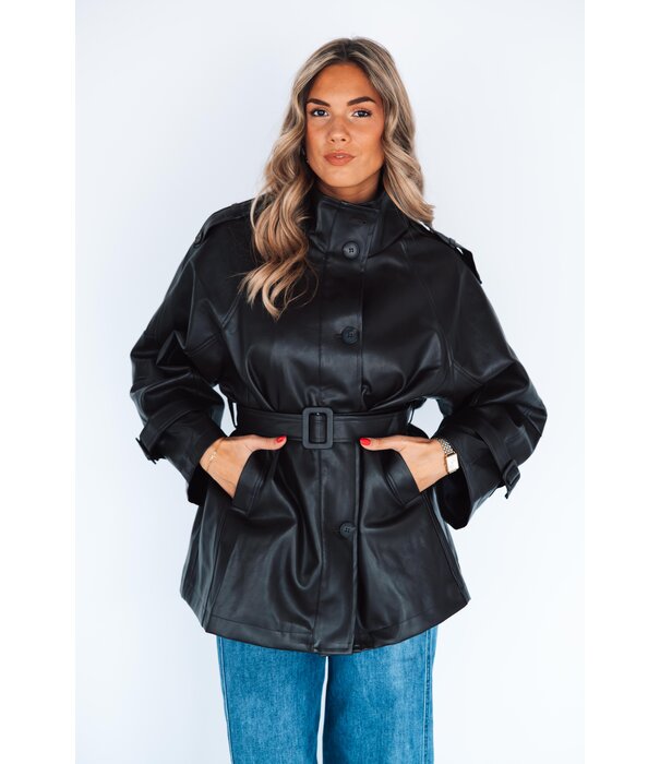 La Rebelle Jas leer bruin | Sarah