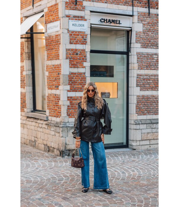 La Rebelle Jas leer bruin | Sarah