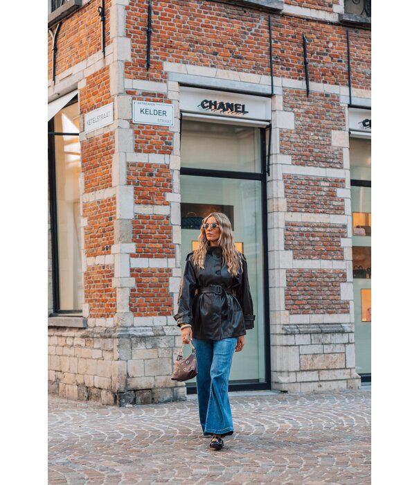 La Rebelle Jas leer bruin | Sarah