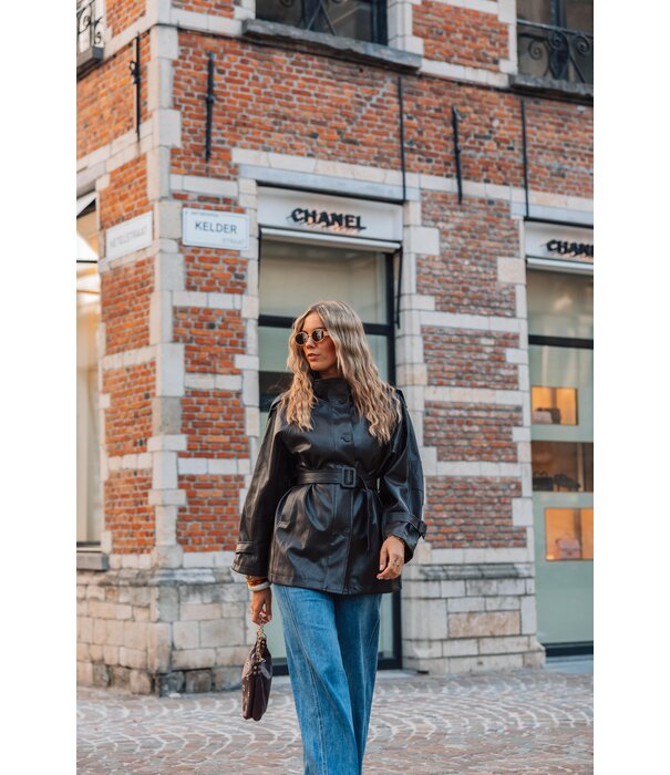 La Rebelle Jas leer bruin | Sarah