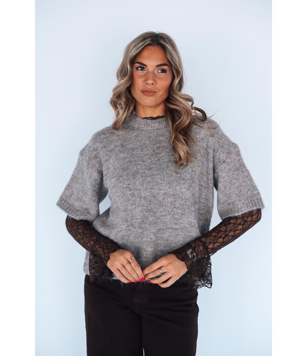 La Rebelle Top lace bruin | Floor