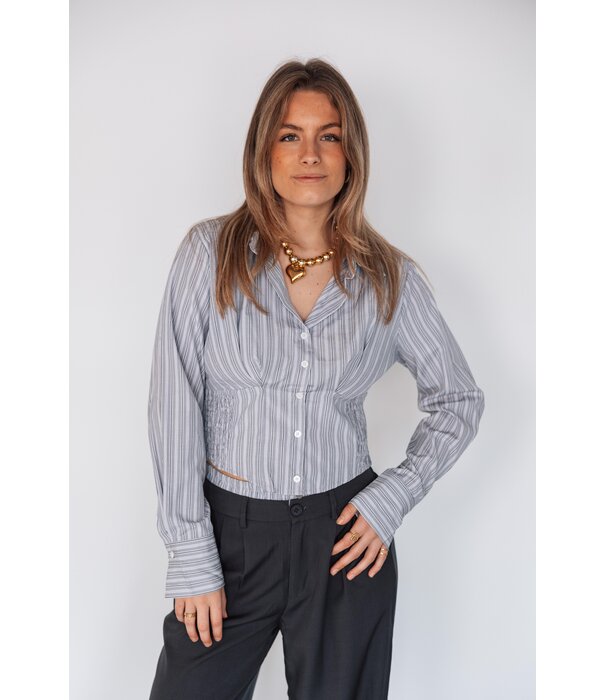 Fluresk Fluresk Nivya blouse | light gray