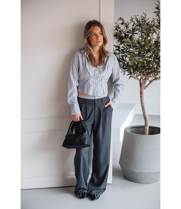 Fluresk Fluresk Nivya blouse | light gray