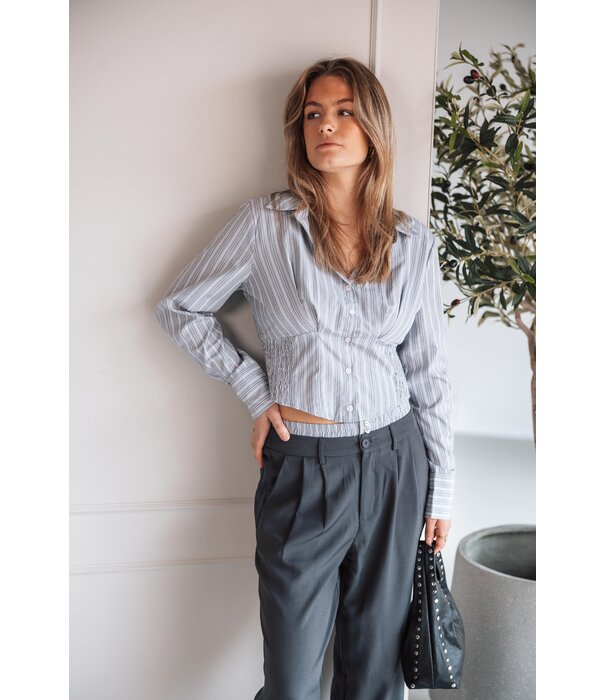 Fluresk Fluresk Nivya blouse | light gray