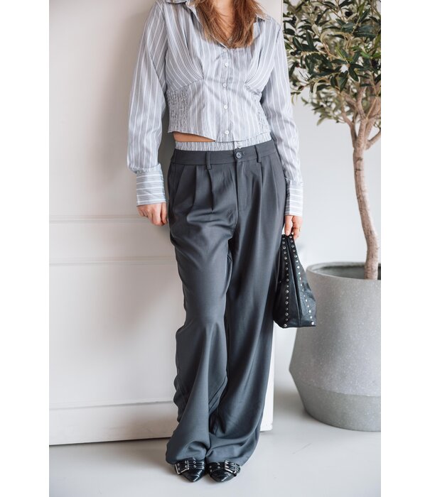 Fluresk Fluresk Nivya blouse | light gray