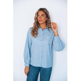 Fluresk Denise blouse | crisp blue