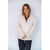 Gina Tricot pile zip jacket | cream