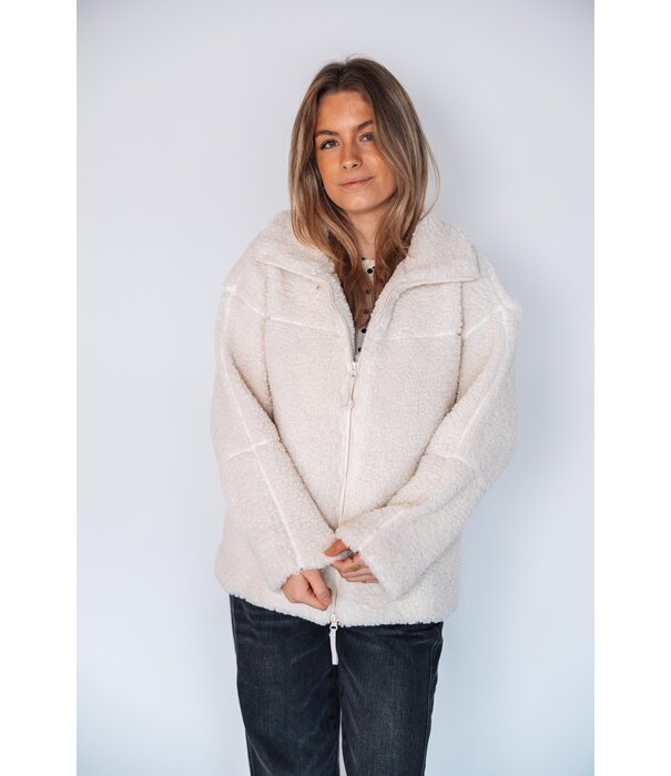 Gina Tricot Gina Tricot pile zip jacket | cream