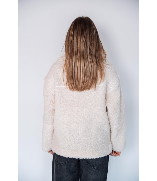 Gina Tricot Gina Tricot pile zip jacket | cream
