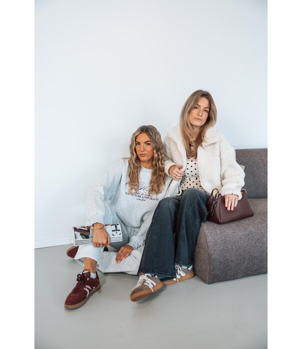 Gina Tricot Gina Tricot low wide front seam jeans | black