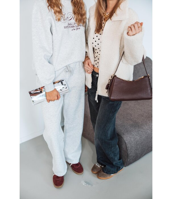 Gina Tricot Gina Tricot low wide front seam jeans | black